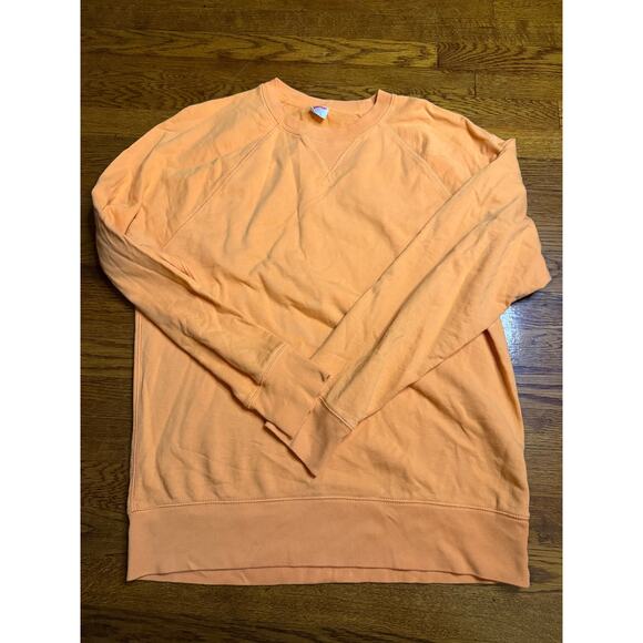 J Crew Tops - J Crew Oversized Pullover Sweatshirt Bright Orange Size Large